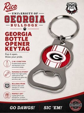 Georgia Bulldogs Bottle Opener / KeyTag